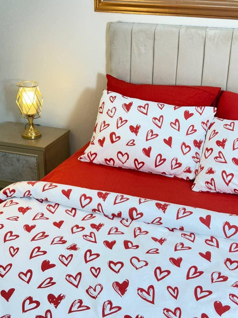 Duvet Cover Quilt Cover Quilt Cover for Homes, Hotels and Touristic Villages 3 Pieces Duvet Cover with 2 Pillow Cases with Free Gift with Every Product (Rose Floral, King 220x240cm)