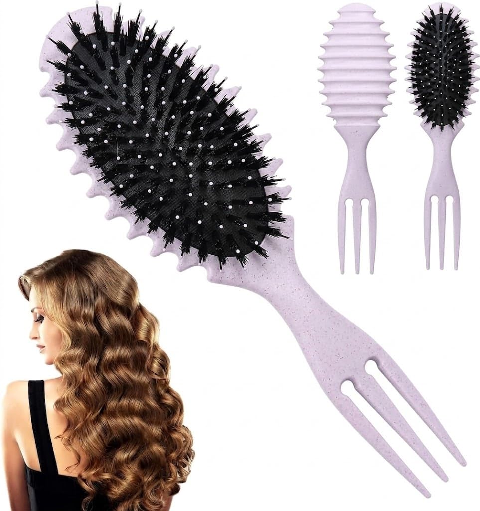 Curl Define Styling Brush,Curly Hair Brush, Wet Dry Detangler Hair Brush,The Essential Tool For S Styling Your Curls, Achieve Perfectly Defined Curls -1pc -multicolor