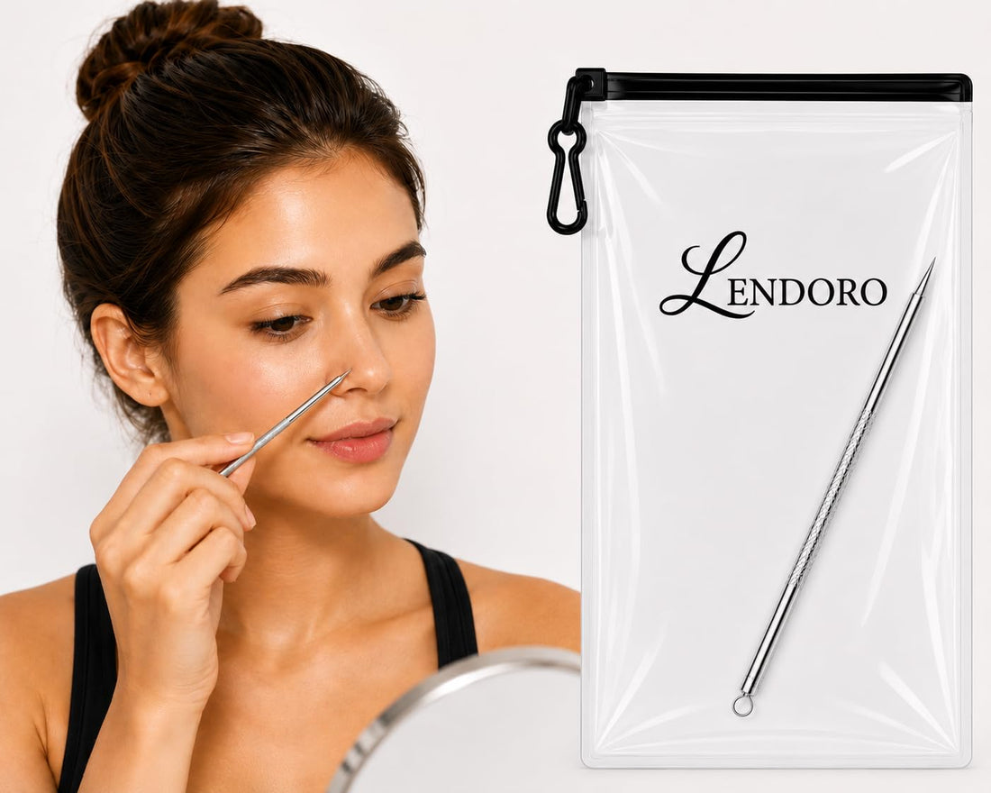LENDORO Blackhead Remover Needle, Professional Acne Remover, Surgical Stainless Steel, 12.5 cm, Silver