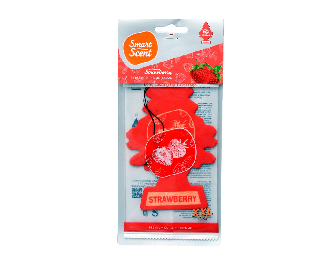 Smart ND137 Large Hanging Car Air Freshner, Strawberry Scent With Perfect Design, Premium And Eco-Friendly Material - Multi Colour