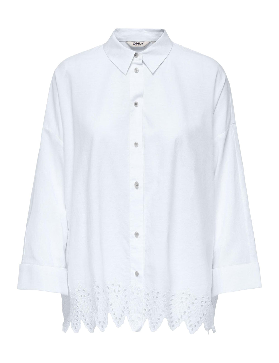 ONLY Womens ONLGRACES TULUM LS EMB SHIRT WVN Modern