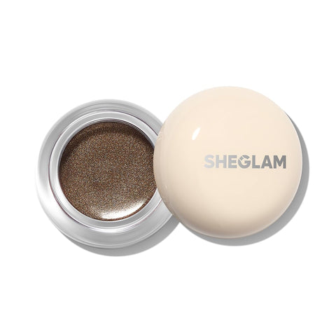 SHEGLAM Starstruck Cream Eyeshadow Pot High Pigment Long-lasting Shimmer Single Eyeshadow-Sable