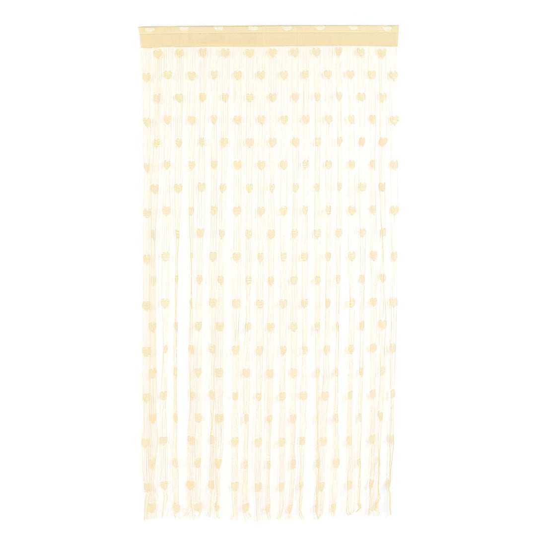 Indoor Curtain - Lightweight Lace Heart Pattern for Wall Decor, Ready to Install in Meters, Stylish Solution for Enhancing Room Ambience with High-Quality Materials (Yellow)
