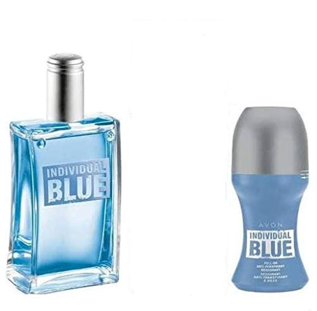 Individual Blue EDT and Roll on deodorant gift set