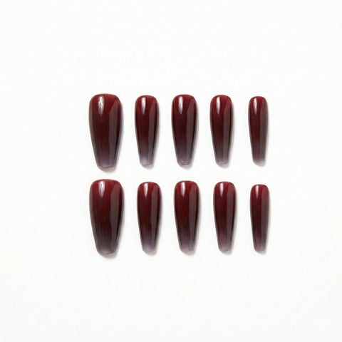 Nopatia Premium Coffin Glossy False Nails Full Nail Salon Look Nail Art Manicure Set for Daily Occasion