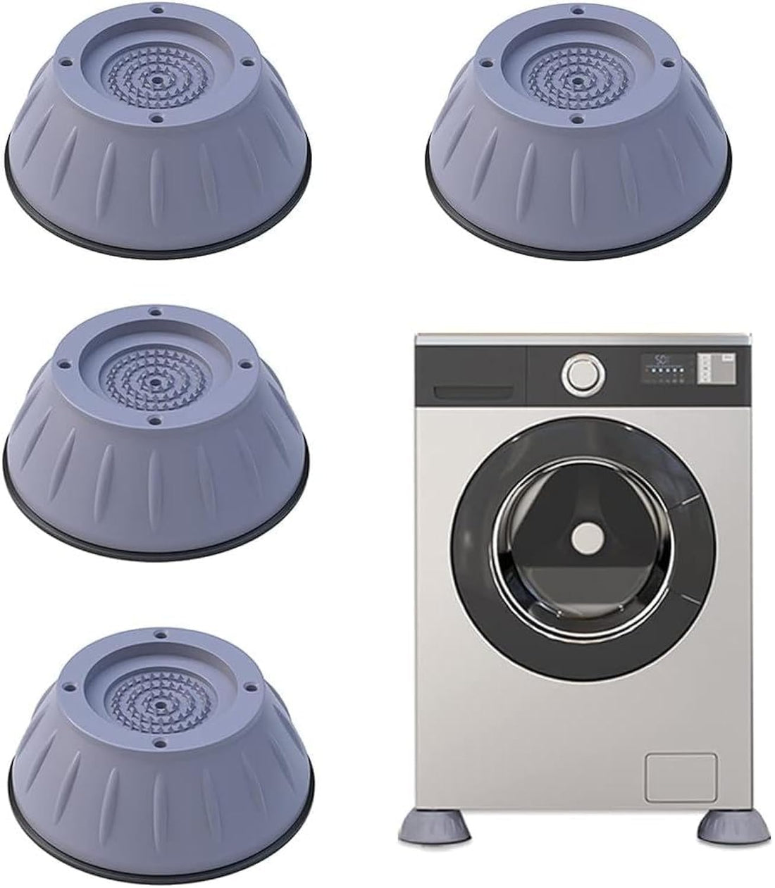 The Ultimate Guide to Washing Machine Lift and Vibration Reducer - Prevents Movement, Vibration, and Shock, Keeps Your Washing Machine Stable (8 Piece Set), Now at Pegui Bell
