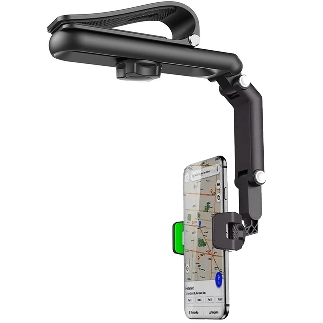 Archy Car Phone Holder Base Holder 360 Degrees for Sun Visor Car Steering Wheel Universal Compatibility Adjustable Stabilizer Arm Cart (ZJ1969) (Green)