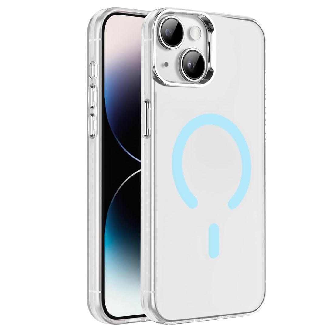 Dl3 Mobilak Case For iPhone 13 / iPhone 14 Case Crystal Clear [Not Compatible with MagSafe] Soft TPU Gel Case Flexible Silicone Anti-Scratch Transparent TPU Cover - Baby Blue