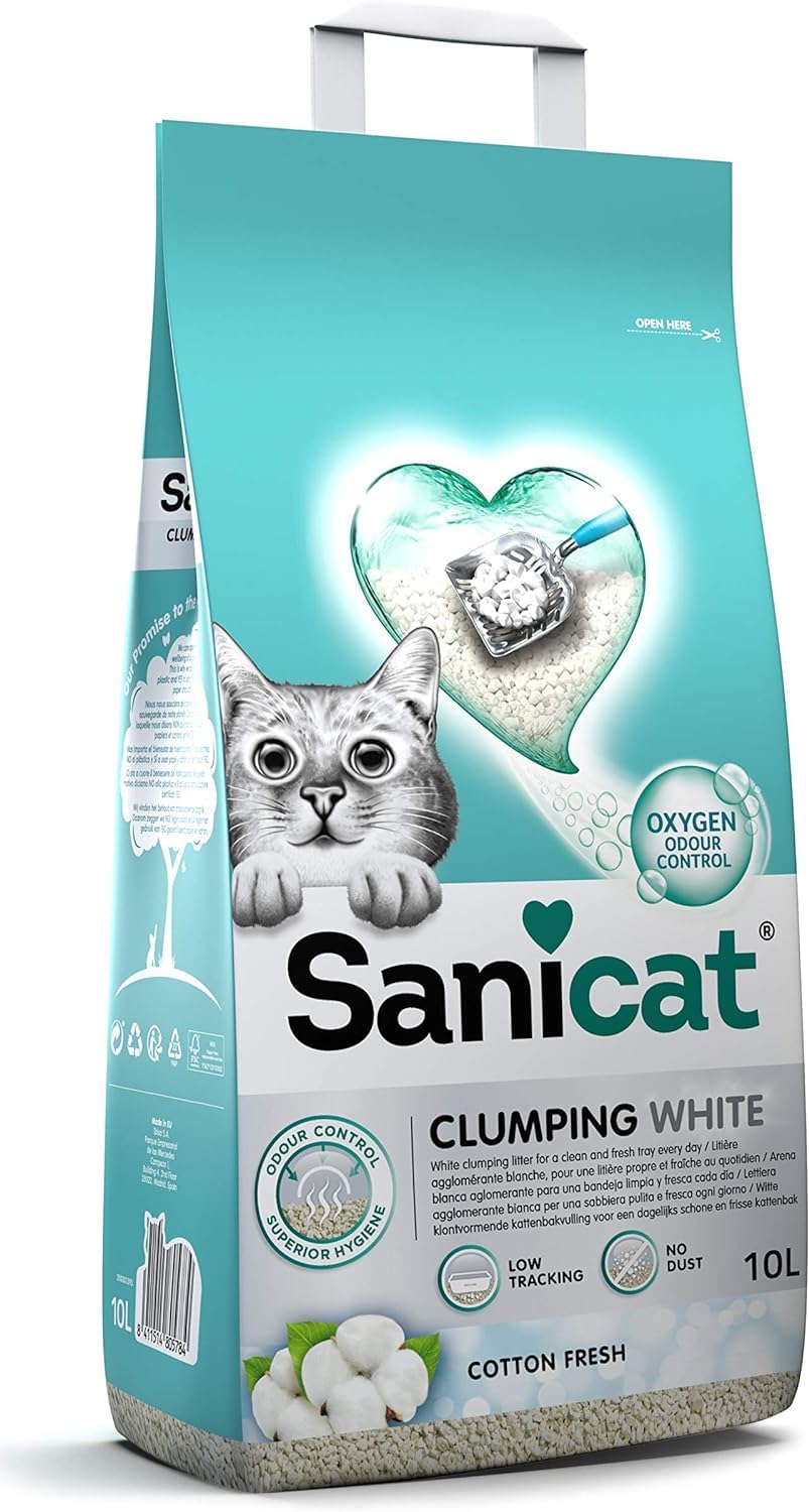 SANICAT CLUMPING WHITE COTTON FRESH