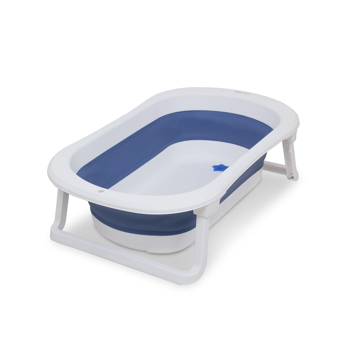 Nurtur Collapsible Baby/kids Bathtub with– Mini swimming pool bather for baby/kids with Non slip design – Newborn bath tub for baby, Blue (Official Nurtur Product)