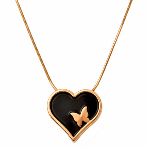 Women Stainless Steel Heart Pendant Necklace - Elegant and Simple Design - Rust and Discoloration Resistant - Elegant Gift