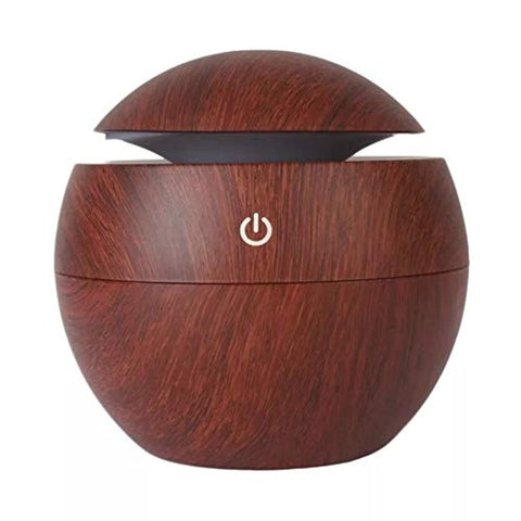 Ultrasonic Humidifier USB Essential Oil Diffuser, Dark Brown