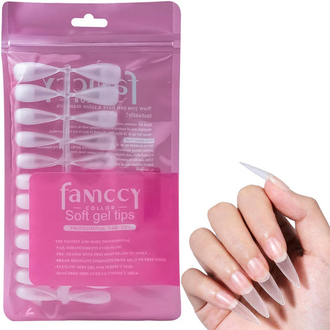 Artificial Fingernails - Set Of 240 Pieces, Nail Supplies, Natural Color, For Extension & Manicure Decoration (Ovel Nail, Clear Matte)