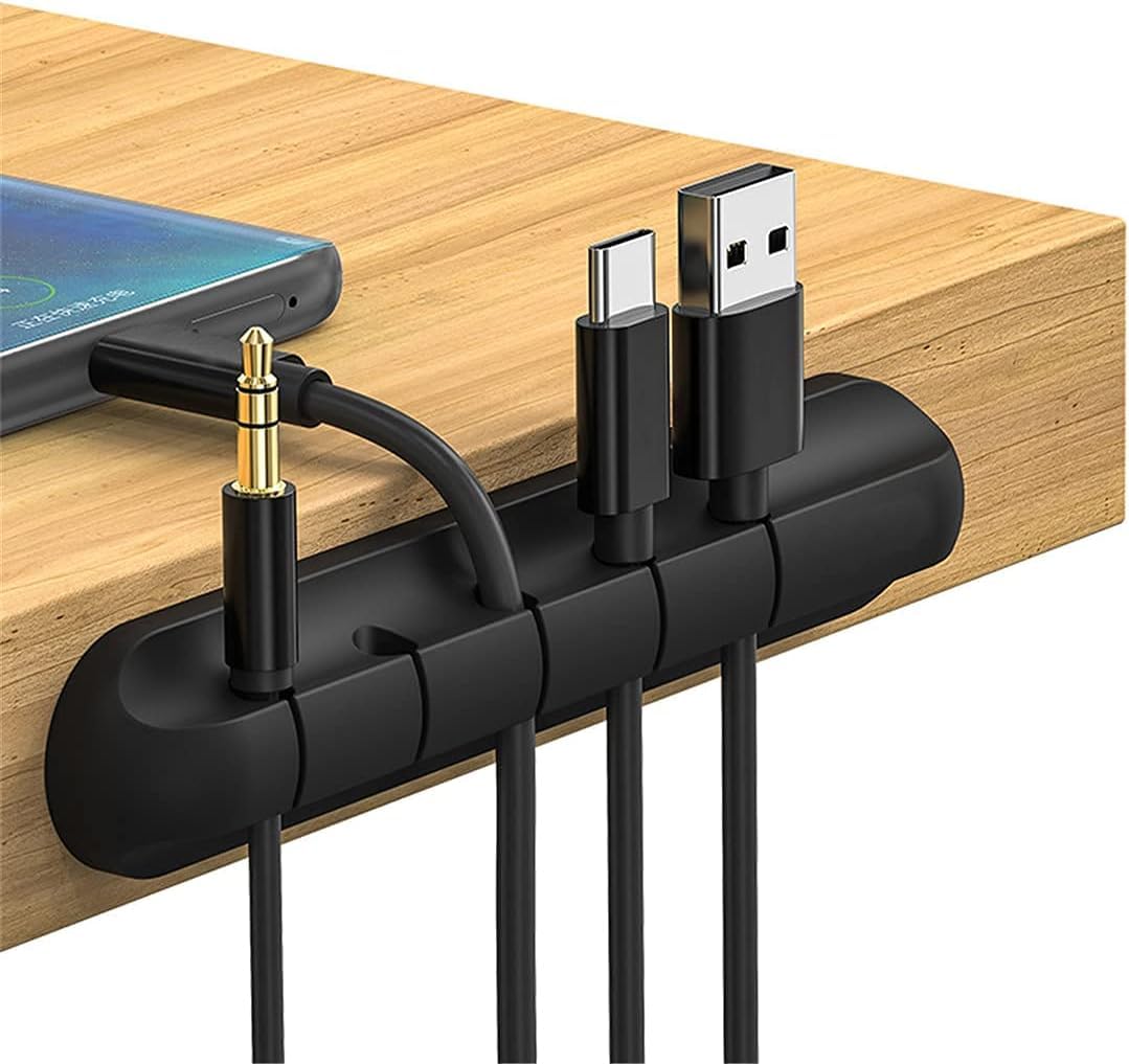 Circle M Flexible Twistable Silicone Cable Organizer: Tidy Tangle-Free Wire Holder – Black