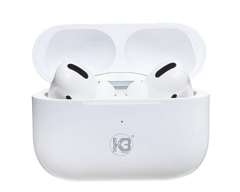 K3-GK-TWS01 Wireless Earbuds, Bluetooth 5.1 Headphones with 300mAh Charging Case, Touch Control, Dual Audio Sharing, In-Ear Detection, 13mm Drivers, Support Wired/Wireless Charging - White