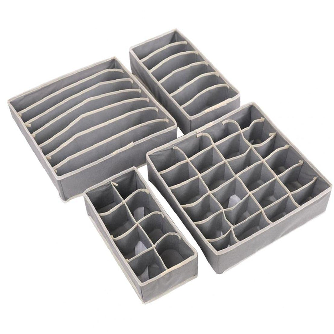Storage Box Underwear Storage Bin Closet Organizers Drawer Divider Foldable Multiple Compartments for Clothing Storage 4PCS Storage Box