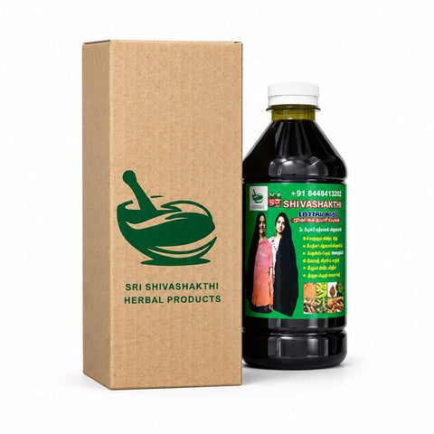 Sri Shiva Shakti Herbal Hair Oil 108 Herbs for Indian Hair Lengthening & Thickening 500ml