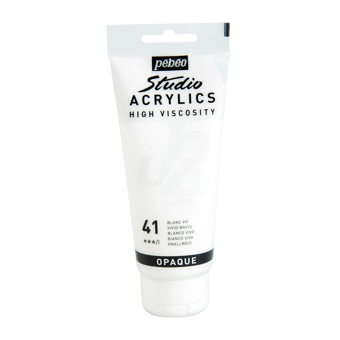 Pebeo - Acrylic Fine Studio Acrylics - Vivid White - Vivid White 100ml/3.38oz