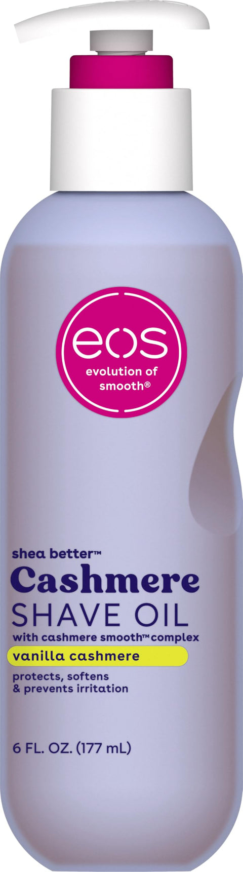 eos Cashmere Skin Collection Shave Oil- Vanilla Cashmere Scented, Entire Bikini Area-Approved, 6 fl oz