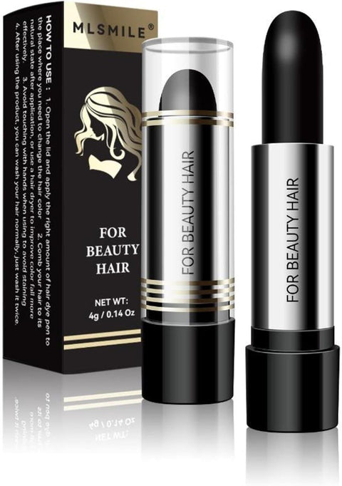 For Beauty Hair Temporary Hair Colour Stick, Paraben-Free, 60ml, All Hair Types (01 black)