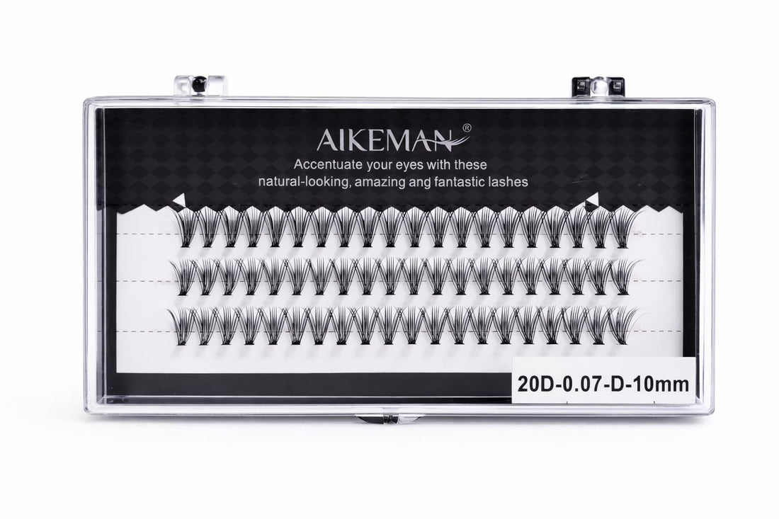 60 Pcs 20D Mink Cluster Lashes 10mm, 0.07 Thickness D Curl Individual Volume Lash Fans for Salon Professional & DIY Lash Extension Application