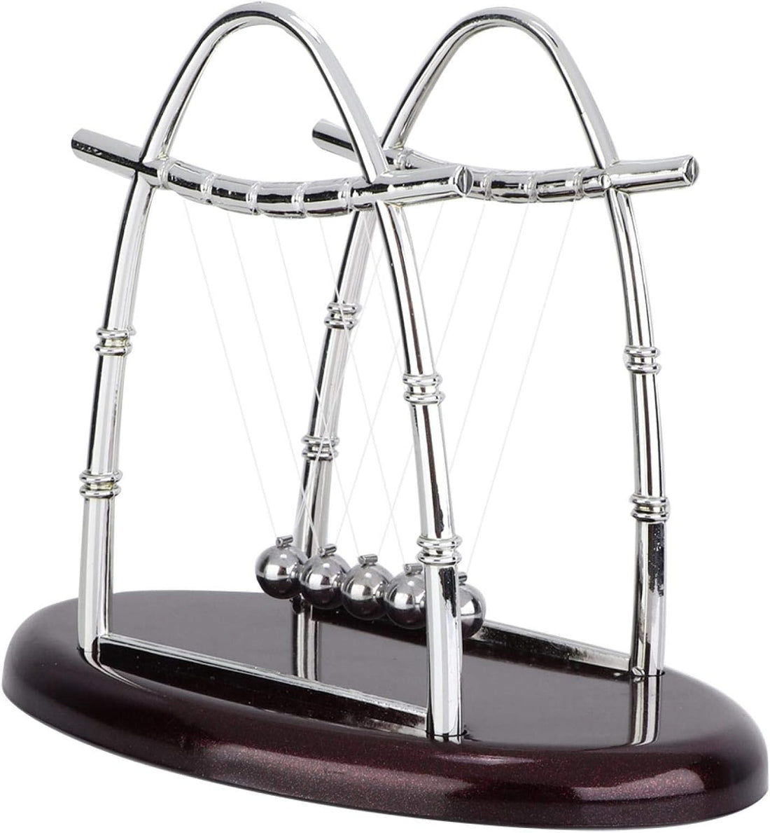 INFINITY-Plus Pendulum for Office and Home Decoration, Gravity Motion Balance Toy with Base, Stress Relief Toys, Office Home Decorations Decorations, Standing Motion Desk Toys (Oval, Small)