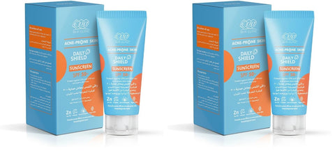 Eva Skin Clinic Acne-Prone Sunscreen SPF +50, 40 ml (Pack of 2)