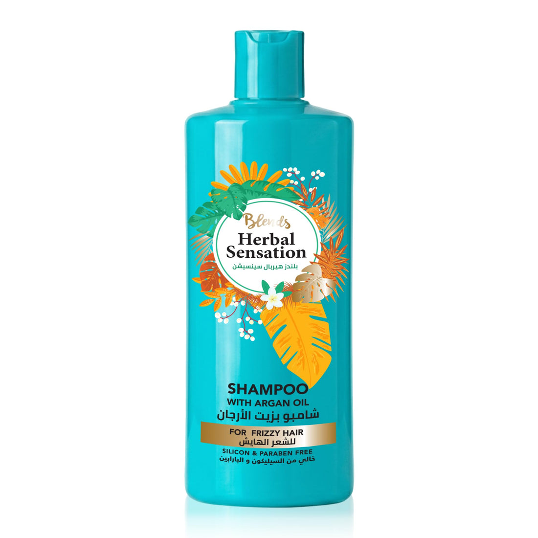 Blends Herbal Sensation Shampoo with Argan Oil for Frizzy Hair - Hydrating Anti-Frizz Formula for Split Ends - Silicon & Paraben Free - 850 ml