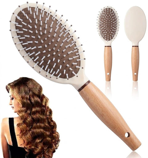 Hair Styling Paddle Brush for Women Detangling Massage Comb for Curly Thick Straight Hair Comfortable Non-skid Handle for Wet and Dry Use for Scalp Massaging and Easy Combing