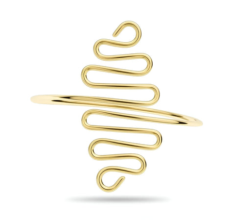 Upper Arm Jewelry - Trendy Egyptian Spiral Bracelet, 28cm, Comfortable Fit for Women’s Arm Decoration