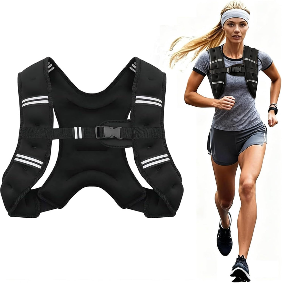 Weight Vest Adjustable Running Workout Vest for Men and Women - Strength and Endurance - Gym, Cardio, Home Workout