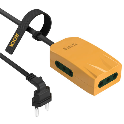 iLOCK Mini Power Strip - 3 Outlets (1.5 m, yellow)