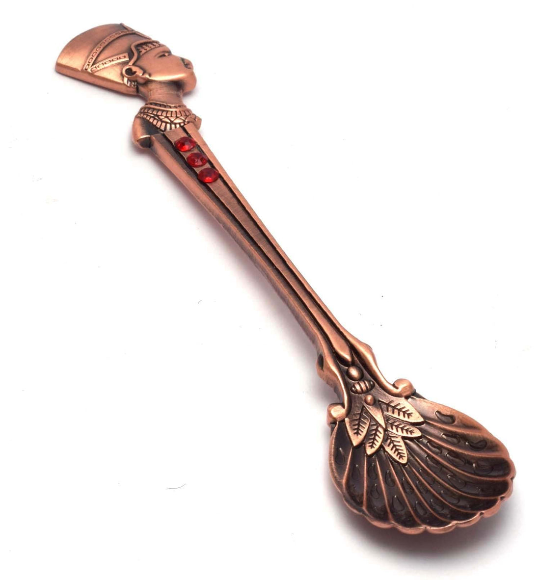 immatgar pharaonic Decorative spoon ancient Egyptian souvenirs gifts from Egypt Collectible Pharaoh (Nefertiti1 - Burnt red)