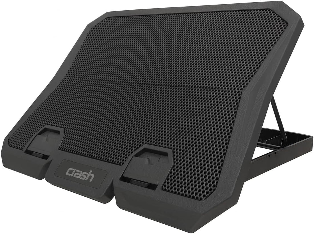 Laptop Cooling Pad Stand C6000 With 6 Quiet Fans Adjustable Height Dual USB Ports Non Slip Base Ergonomic Notebook Cooler For Gaming Office Universal Compatibility 15.6 17 Inch