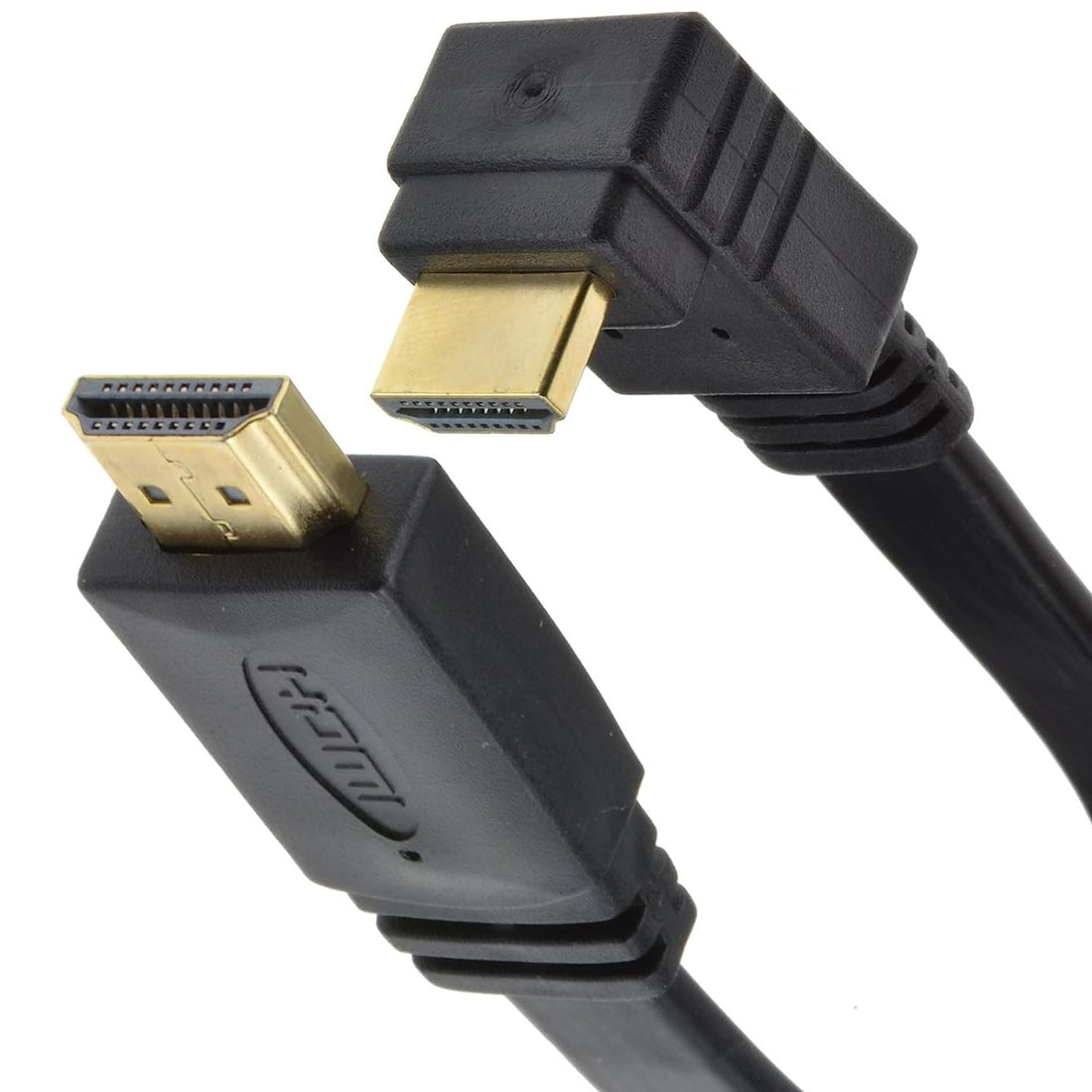 Zonic Z1174 Cable HDMI Right Angle Lead High Speed Angled 90-degree Flat Full HD 1080p for TV, PC Monitor, Box, PS4/5 Cable HDTV Gold Plated (3 metres)