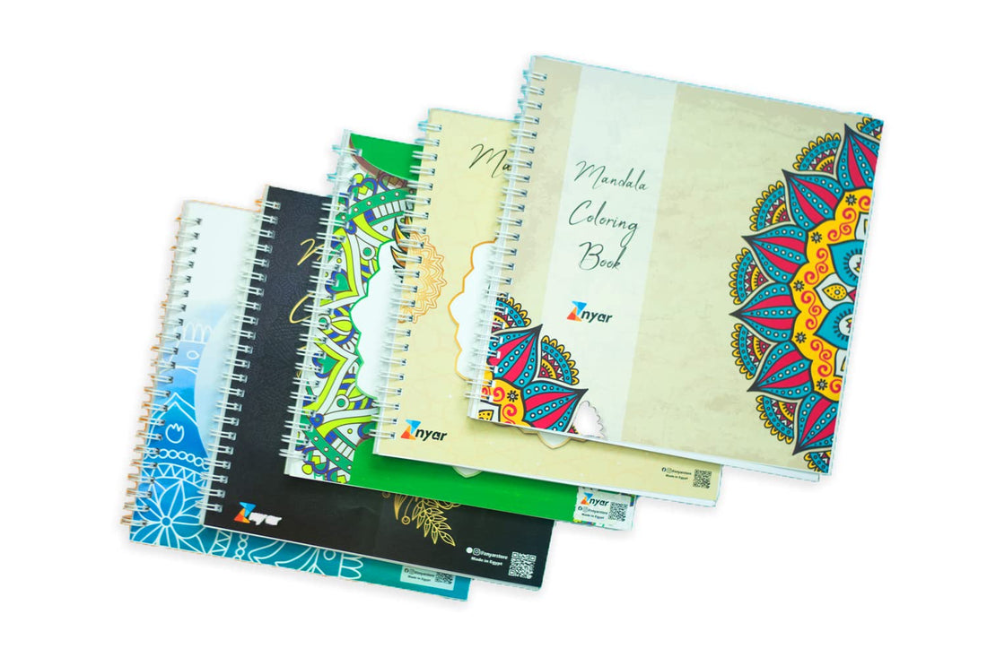 Znyar Coloring Books Package - 5 Books, 30 Sheets Each, 20*20cm, Multi-color