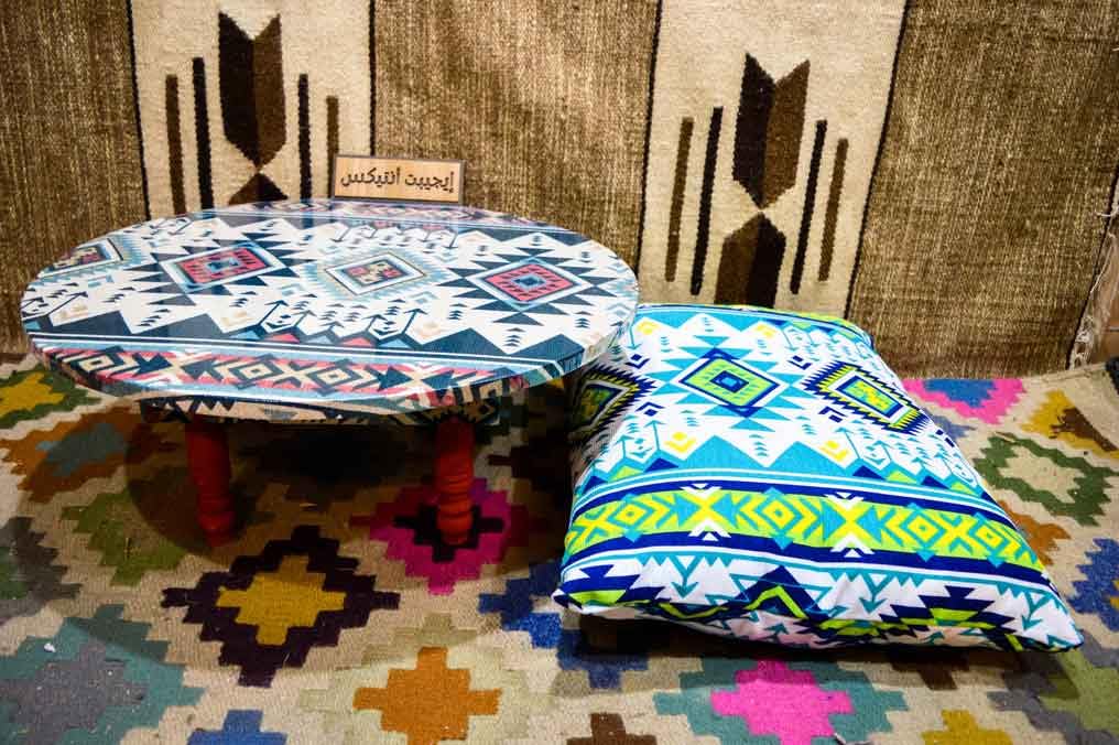 Arabic Tablium Blue and Green 100% Hand Made by Egypt Antics