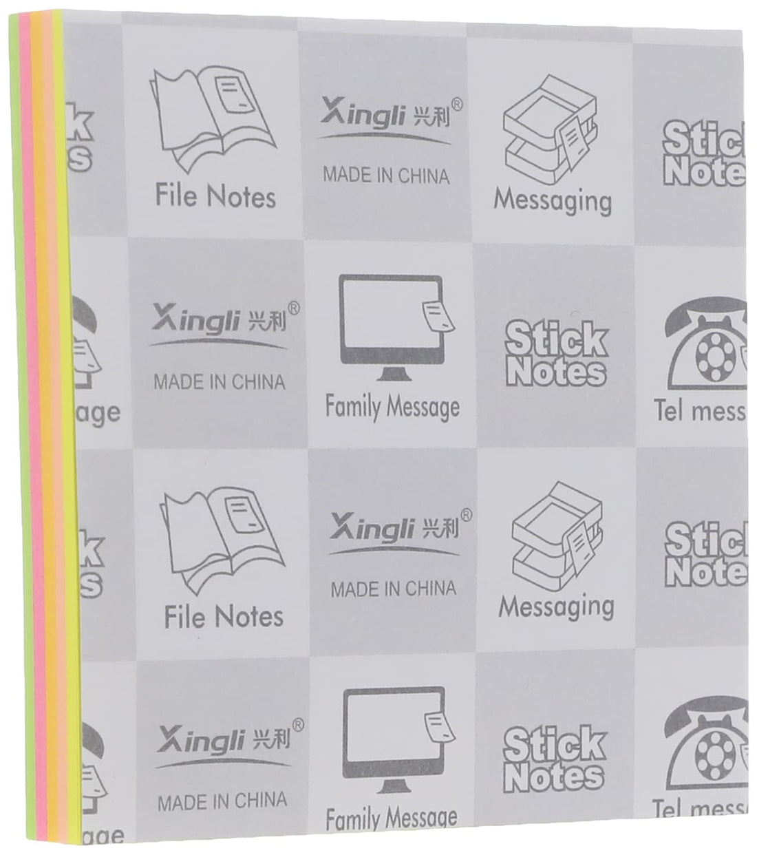 Bilal xing li sticky notes, 100 sheets, 3 x 3 size, multicolor