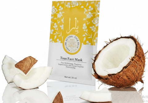 Sheet Face MasK Skincare for All Skin Types, Hydrating & Nourishing Suitable for Sensitive Skin, Bulk Facial Mask Set for Women, Face Mask Gifts Set for Face Spa (TOUS COCONUT)
