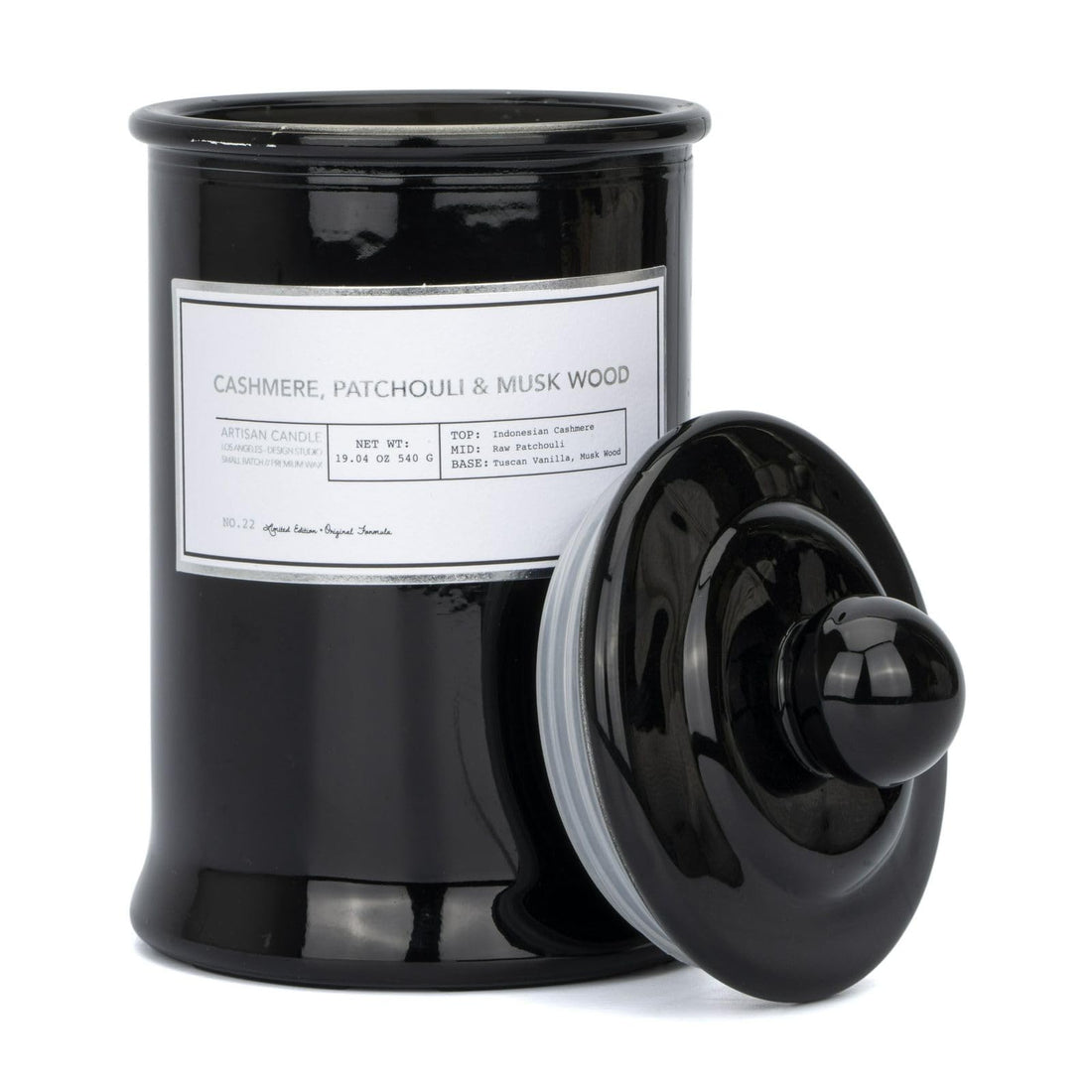 Long Lasting High Fragrance Candle with Scent, Premium Natural Soy Blend - 12cm (Black)
