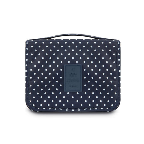 Travel Toiletry Bag, Hanging Wash Bag Portable Makeup Bag for Women, Large Capacity Cosmetic Bag Organizer for Travel Daily Use, Blue