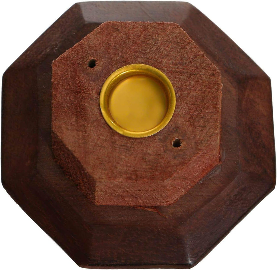 Wooden Tower Incense Burner 30 cm - Brown