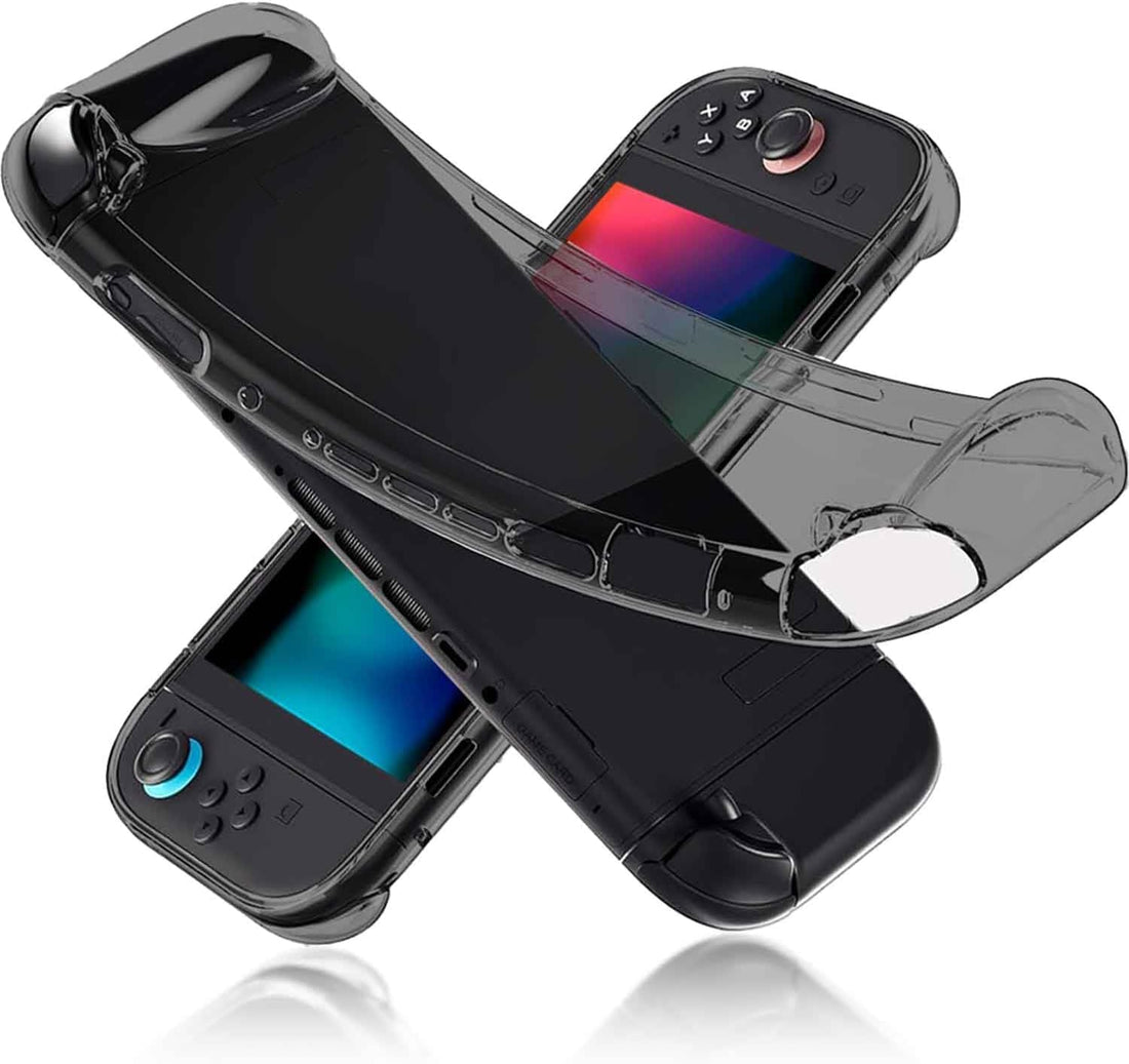 Suitable for The New Nintendo Switch 2 Game Console Cover - Shock-Proof Shell, Fully Transparent Protection, Transparent Black Color