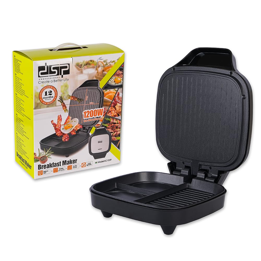 DSP Professional 1400W Breakfast & Food Preparation Machine Easier, Faster, Excellent Leveling kc1239 Black*Silver