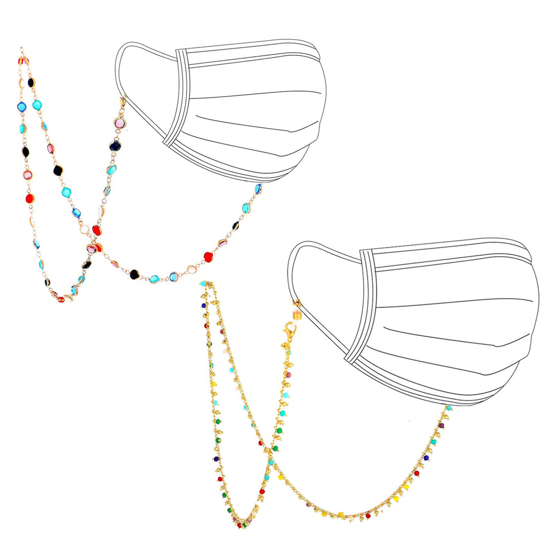 N/H Women's Eyeglass Chains - Sunglasses Chain - Eyewear Retainer- Sunglass Retainer Strap - Mask Chain Holder