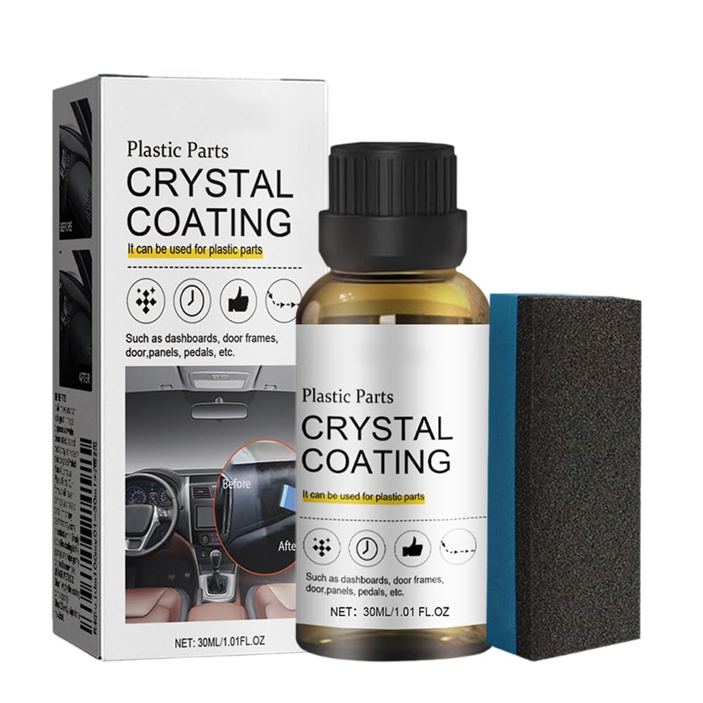 GMTEO 2025 New Crystal Coating Plastic Car Interior Renovator for Plastic Parts, Car Clean Spray Polish, Car Cleaning Product for All Models (1 Piece)