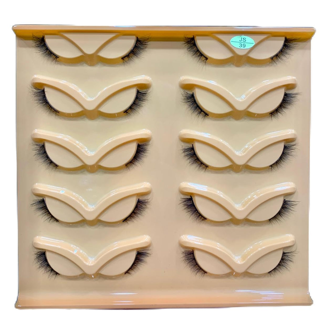 10 PAIRS 6D HALF Faux Mink False Eyelashes | Reusable Lightweight & Natural Looking | Bold Eye Makeup Look (JS39)