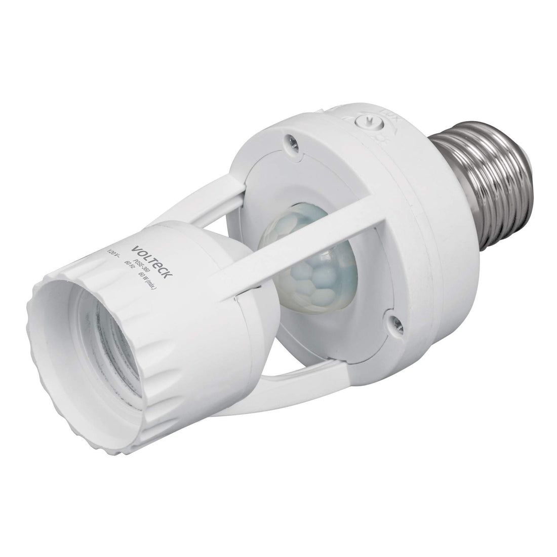 Volteck POSE-360 Motion Sensor Lamp Holder, White