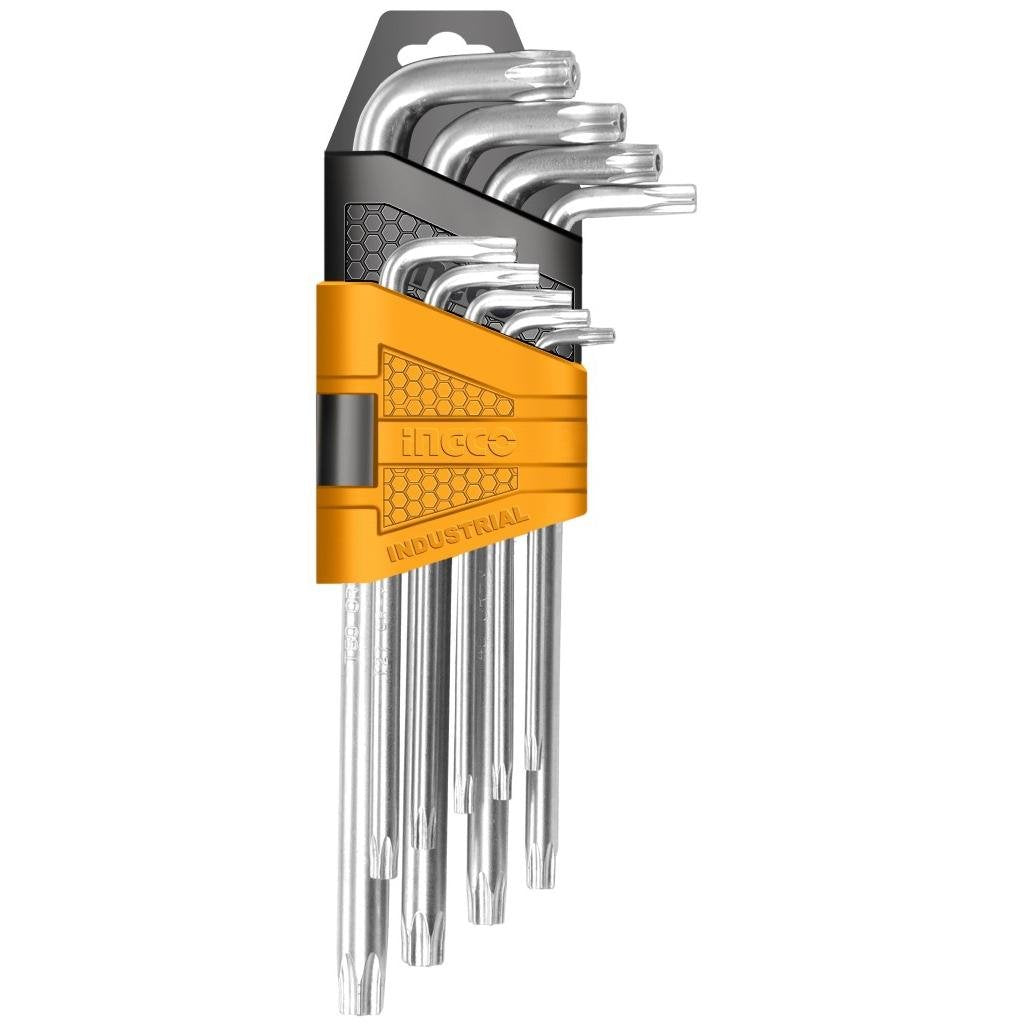 Ingco Torx Key T10-T50 with Holder Hhk13091 - Silver, Set 9 Pieces