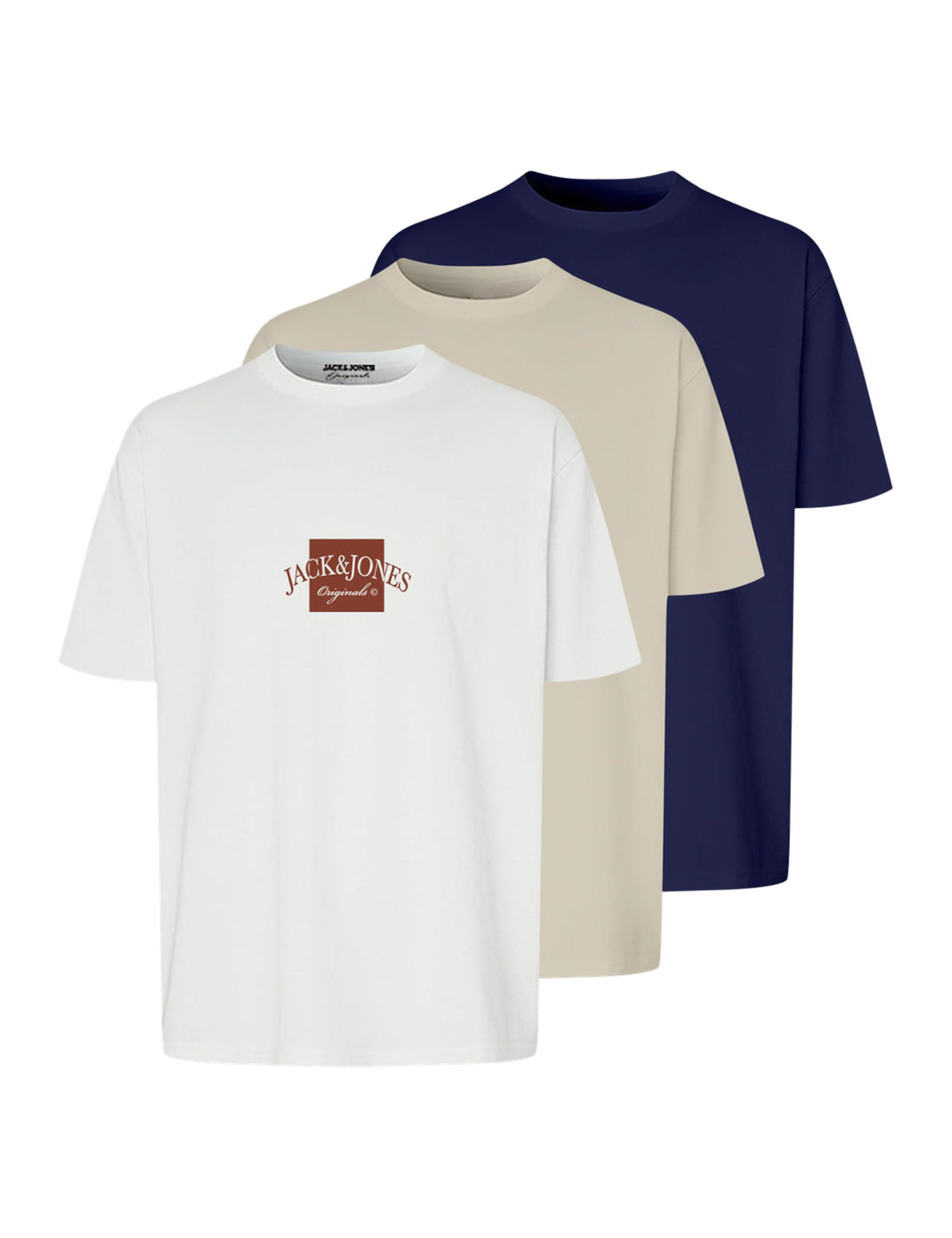 JACK & JONES Mens JORBOSTON TEE SS CREW NECK FST 3PK MP Modern (pack of 3)